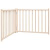 vidaXL Poartă pentru c&acirc;ini pliabilă, 2 panouri, 160 cm, lemn de brad