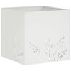 vidaXL Vază pentru Grădină Alb 50 x 50 x 49 cm Oțel laminat la rece