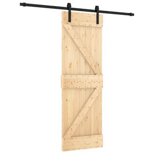 vidaXL Ușă glisantă 70 x 210 cm Lemn de Pin Solid (Nefinisat)