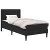 vidaXL Cadru de pat cu saltea cu headboard Negru 90 x 190 cm Catifea