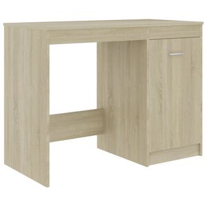 vidaXL Birou, stejar sonoma, 100x50x76 cm, lemn prelucrat