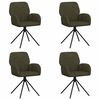 vidaXL Scaune de dining rotative 4 buc. Piele Suedată Sintetică