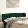 vidaXL Tăblie de pat cu aripioare verde &icirc;nchis 147x23x78/88 cm catifea