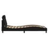 vidaXL Cadru de pat, Viana, fără saltea, negru, 100x203cm, piele ecologică