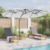 vidaXL Parasol cu braț cantilever pentru grădină Nisipiu