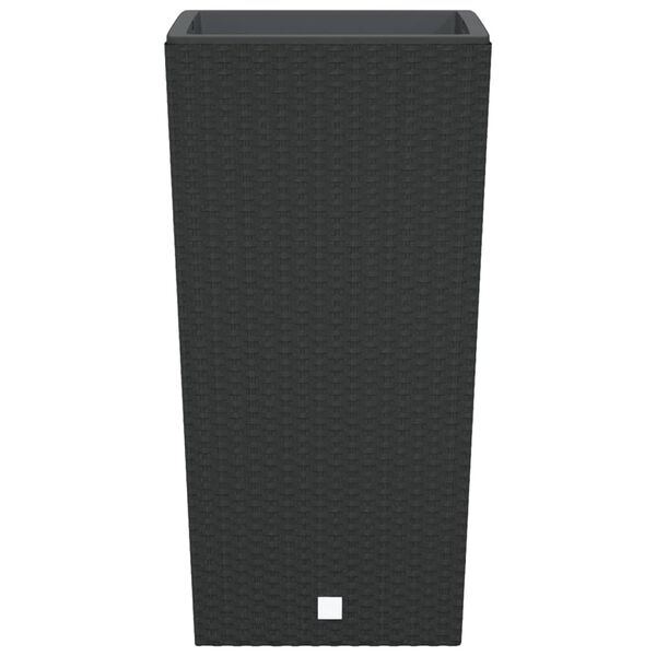 vidaXL Jardinieră cu interior detașabil, antracit, 21 / 49 L, PP ratan