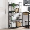 vidaXL Etajeră cărți 4 rafturi, negru, 60x27,6x124,5 cm lemn prelucrat