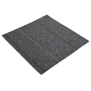 vidaXL Placă de carpetă Gri Mediu cu Dungi 50 x 50 cm 4 buc.