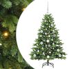 vidaXL Brad de Crăciun artificial cu 150 LED Verde 120 cm PE și PVC