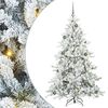 vidaXL Brad de Crăciun artificial cu ramuri articulare Alb 180 cm
