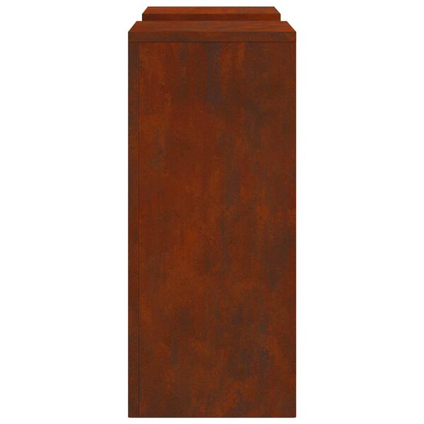 vidaXL Suport pentru plante 2 pcs Ruginit 24 x 24 x 55 cm