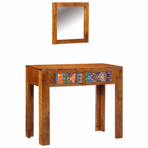 vidaXL Masă de Machiaj Maro 90 x 45 x 75 cm Lemn Solid de Acacia