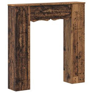 vidaXL Cadru pentru șemineu Lemn vechi 102 x 20 x 102 cm
