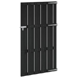vidaXL Poartă de grădină 100 x 180 cm WPC și Aluminiu Negru