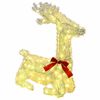 vidaXL Cerb de Crăciun 3D LOVIISA 140 LED-uri Alb cald 55 x 22 x 63 cm