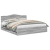 vidaXL Cadru de pat cu sertar Gri Sonoma 200 x 200 cm Lemn Ingineresc