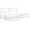 vidaXL Set mobilier relaxare de grădină, 4 piese, alb, lemn masiv pin