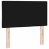 vidaXL Tăblie LED cu headboard Negru 80 cm Piele artificială