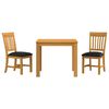 vidaXL Set de dining 3 buc. Negru Lemn de stejar masiv