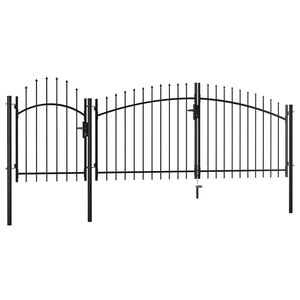 vidaXL Poartă de grădină Woerden din oțel, 1,5x4 m, negru