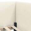 vidaXL Cadru de pat colțar cu headboard Crem 90 cm x 190 cm Catifea