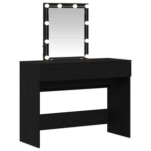 vidaXL Masă de Machiaj Stejar Negru 100 x 40 x 130 cm Lemn prelucrat