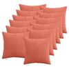 vidaXL Husă pentru pernă 12 pcs ALMELO Roșu portocalie 50 x 50 cm cord