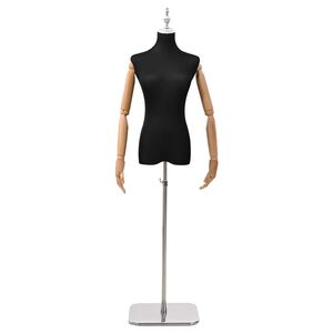 vidaXL Manechin ajustabil 165-213 cm cu bază Feminin PP Negru