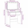 vidaXL Masă de Machiaj Lemn vechi 80 x 41 x 134,5 cm Lemn compozit