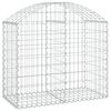 vidaXL Coș gabion arcuit, 100x50x80/100 cm, fier galvanizat
