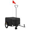 vidaXL Remorcă pentru biciclete, negru, 45 kg, fier