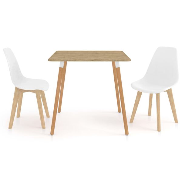 vidaXL Set mobilier de bucătărie, 3 piese, alb