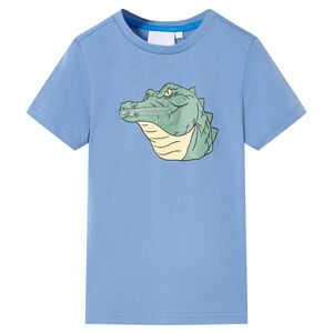 vidaXL Tricou pentru copii, albastru mediu, 128
