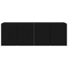 vidaXL Dulap TV de perete 2 pcs Negru 59,5 x 31 x 40 cm Lemn compozit