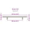 vidaXL Mânere de dulap, 10 buc., argintiu, 160 mm, oțel inoxidabil
