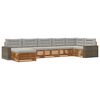 vidaXL Set de canapele de exterior 7 pcs Natural și gri deschis