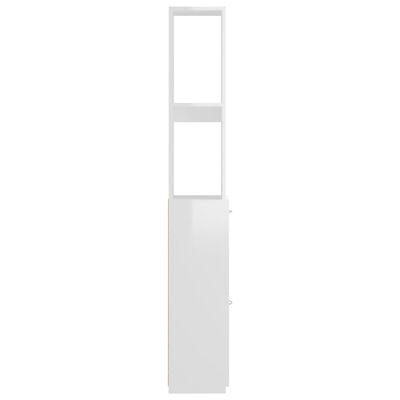 vidaXL Dulap de baie, alb extralucios, 25x26,5x170 cm, lemn prelucrat