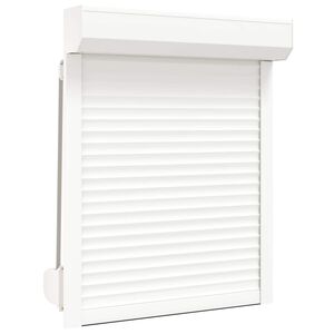 vidaXL Obturator rulant Manual Alb 70 x 100 cm Aluminiu și Poliuretan