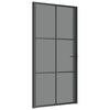 vidaXL Ușă de interior, 102,5x201,5 cm, Negru, sticlă ESG și aluminiu