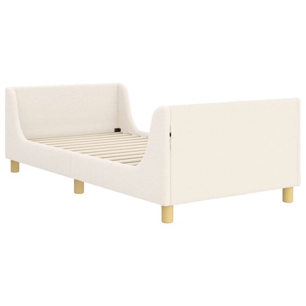 vidaXL Cadru de pat pentru copii cu spătar Crem 80 x 200 cm