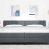 vidaXL Tăblie cap cu headboard Gri închis 200 cm Piele artificială