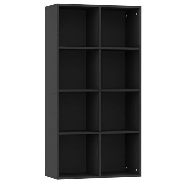 vidaXL Bibliotecă/Dulap, negru, 66x30x130 cm, lemn prelucrat