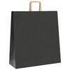 vidaXL Pungi de h&acirc;rtie 50 buc cu m&acirc;nere negre 45x17x48 cm