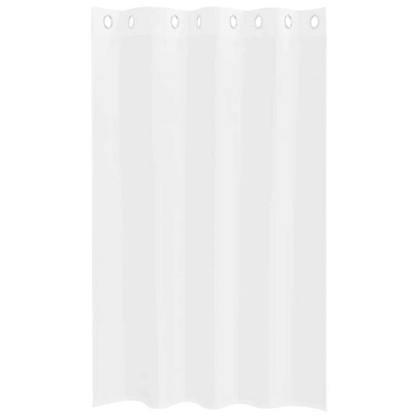 vidaXL Cortină din Voile cu perdele 2 pcs Alb 175 x 140 cm Poliester