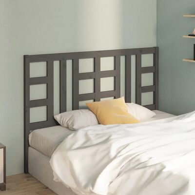 vidaXL Tăblie de pat, gri, 156x4x100 cm, lemn masiv de pin