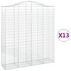 vidaXL Coșuri gabion arcuite, 13 buc 200x50x220/240cm, fier galvanizat