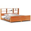 vidaXL Cadru de pat fără saltea, maro ceruit 200x200 cm lemn masiv pin