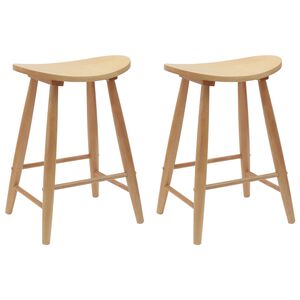 vidaXL Scaune de dining 2 pcs natural 46 x 37 x 63 cm