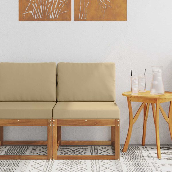 vidaXL Canapea Medie pentru Exterior Lemn Solid de Acacia