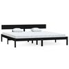 vidaXL Cadru de pat Super King, negru, 180x200 cm, lemn masiv de pin